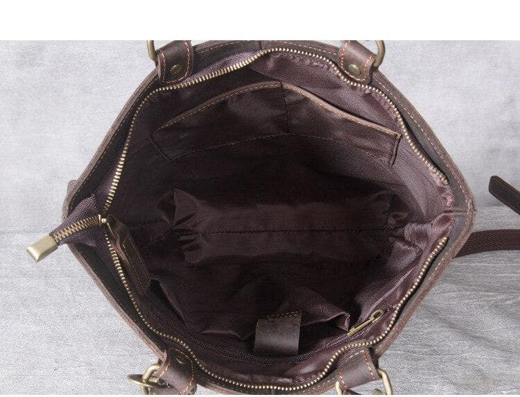 Alt View 8. Steel Horse Leather - The Icarus | Handmade Vintage Leather Backpack - brown.