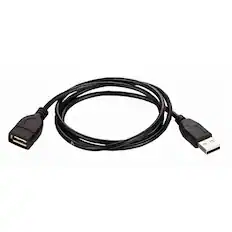 Front. Cables Direct Online - USB 2.0 Extension Cable 6FT A Male to A Female, 480Mbps High-Speed Data Transfer, Plug & Play Cord - Black.