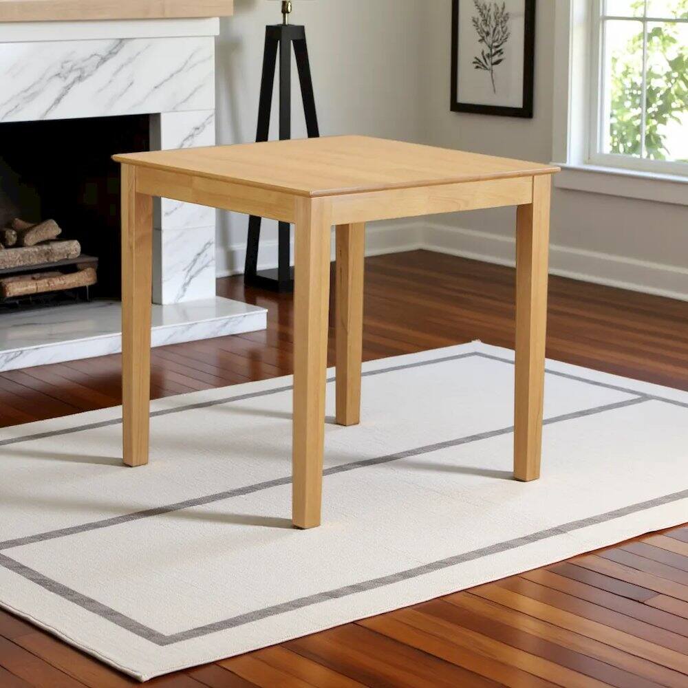 Left. FurniFact - Elegant Oak Small Dining Table – Solid Wood Kitchen Table for 4 - Oak.
