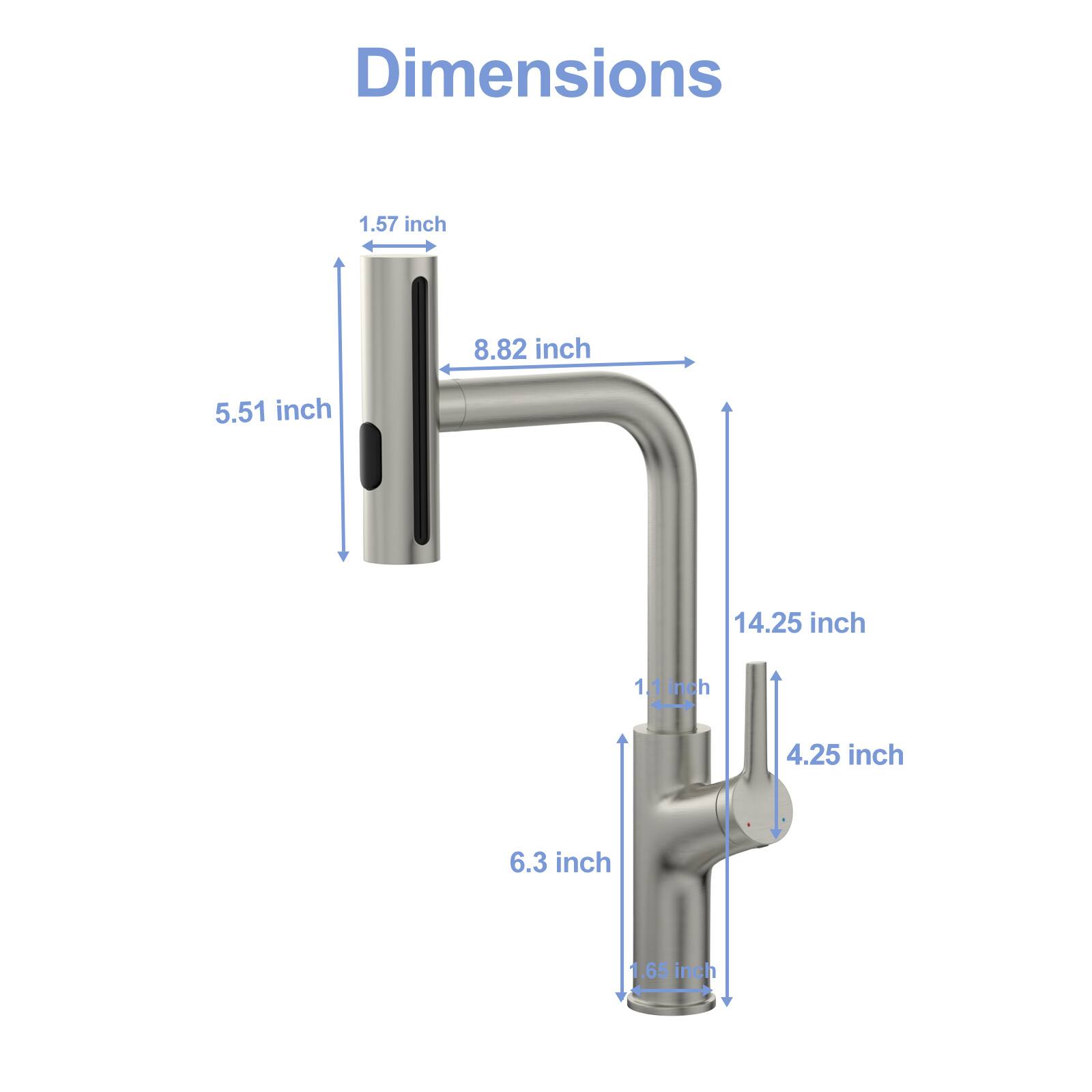 Dimensions: 1.57 inch, 8.82 inch, 5.51 inch, 14.25 inch, 1.1 inch, 4.25 inch, 6.3 inch, 1.65 inch
