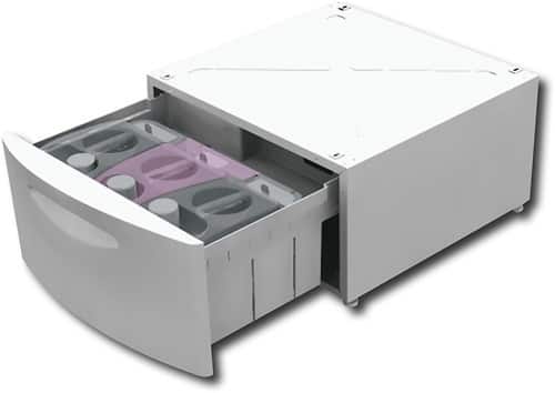 Angle Standard. GE - Profile SmartDispense Washer Laundry Pedestal - White.