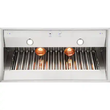 Front. Viking - Professional 5 Series 46" Custom Hood Insert - Custom Panel ready.