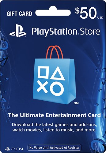 Front Zoom. Sony - PlayStation Store $50 Gift Card - Blue.