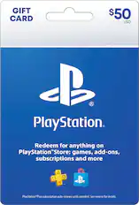 Front. Sony - PlayStation Store $50 Gift Card - Blue.