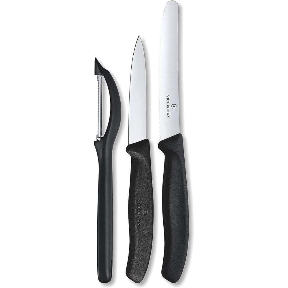 Victorinox - Swiss Classic Pairing 3-Piece Knife Set with Peeler - Black
