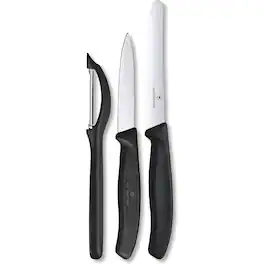 Victorinox - Swiss Classic Pairing 3-Piece Knife Set with Peeler - Black