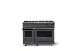 Viking - Pro 5 Series 6.1 Cu. Ft. Freestanding Sealed 8 Burner Liquid Propane Gas Convection Range - Cast Black - Cast Black
