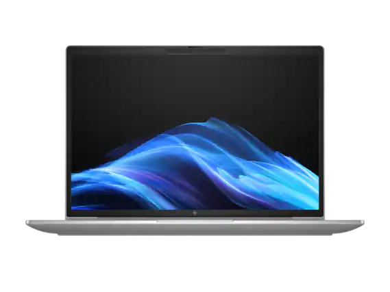 Front. HP - HP EliteBook Laptop Computer 14" WUXGA Touch Screen AMD Ryzen AI 7 24 GB - Pike silver aluminum.
