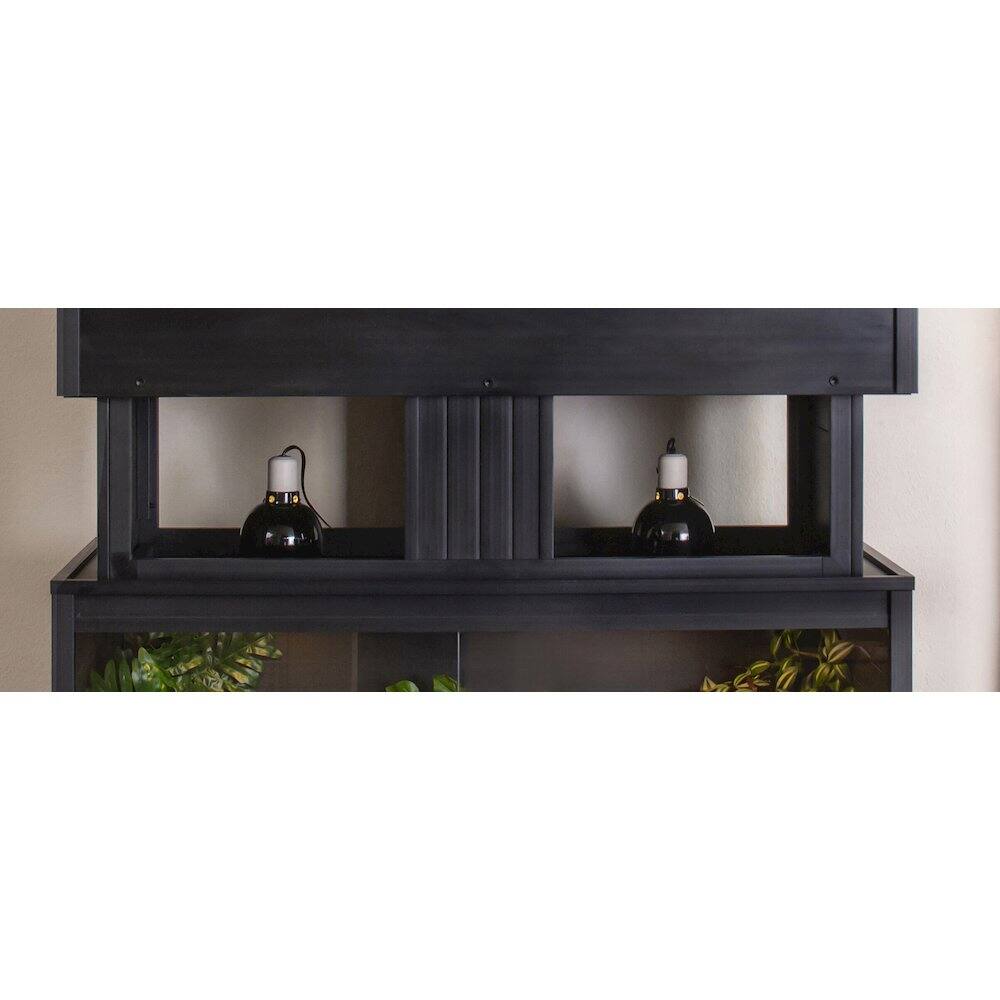 Left. New Age Pet - ECOFLEX Mojave Stacker, Large-Black - Black.