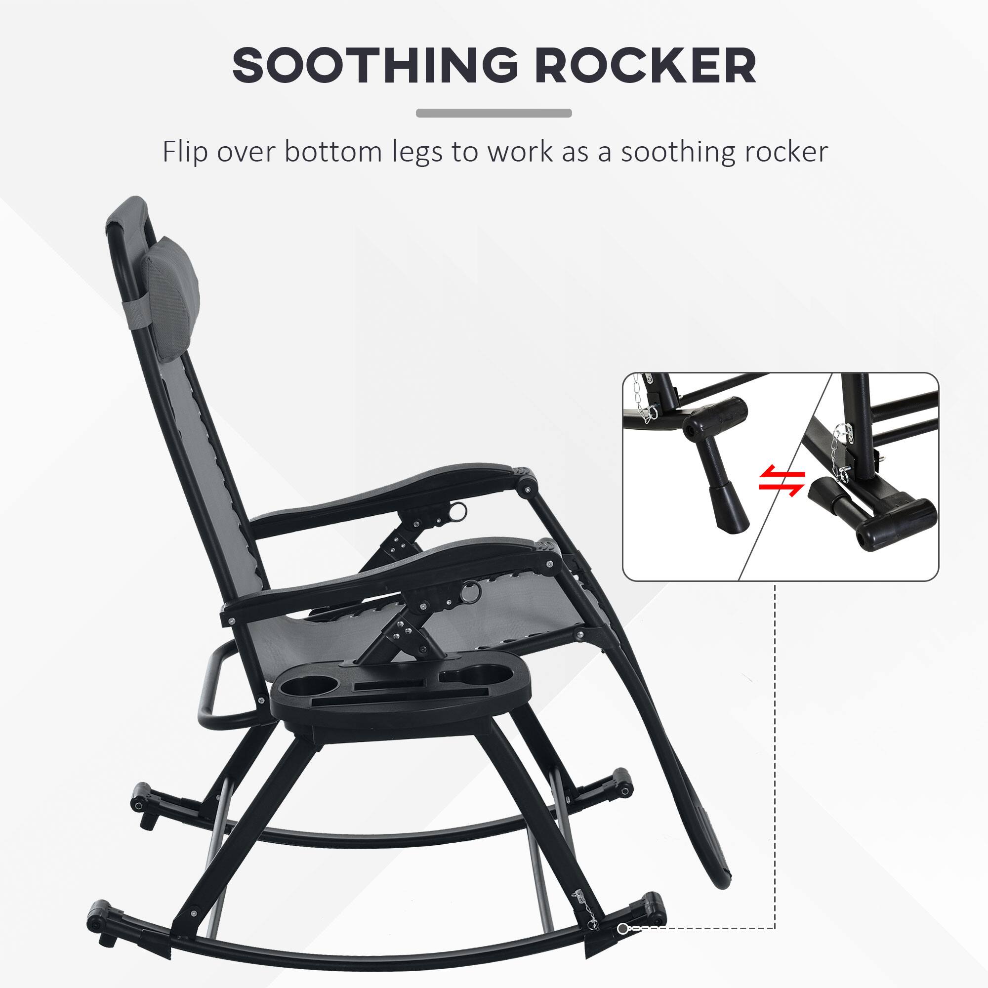 SOOTHING ROCKER

Flip over bottom legs to work as a soothing rocker