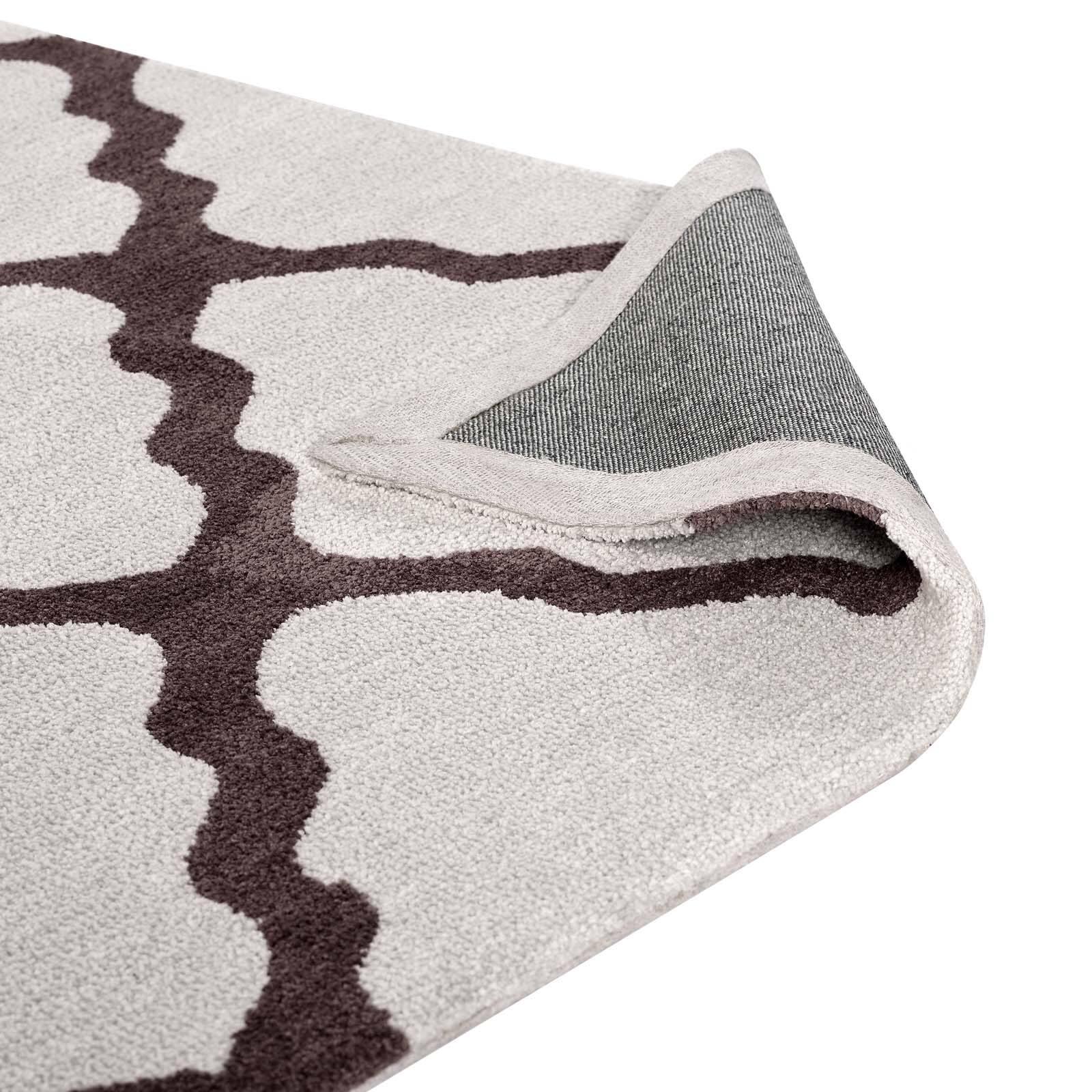 Alt View 3. Modway - Marja Moroccan Trellis Area Rug - Brown and Gray.