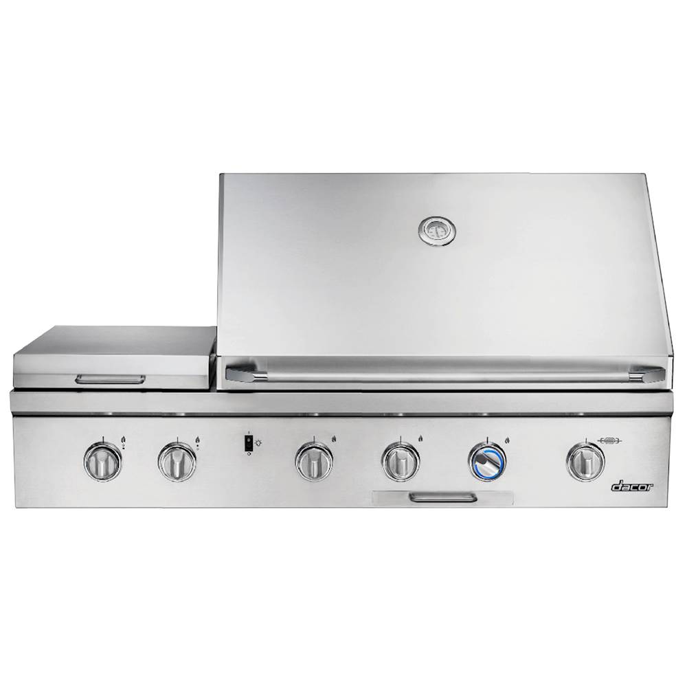 Angle View: Dacor - Discovery 52" Built-In Natural Gas Grill - Stainless Steel
