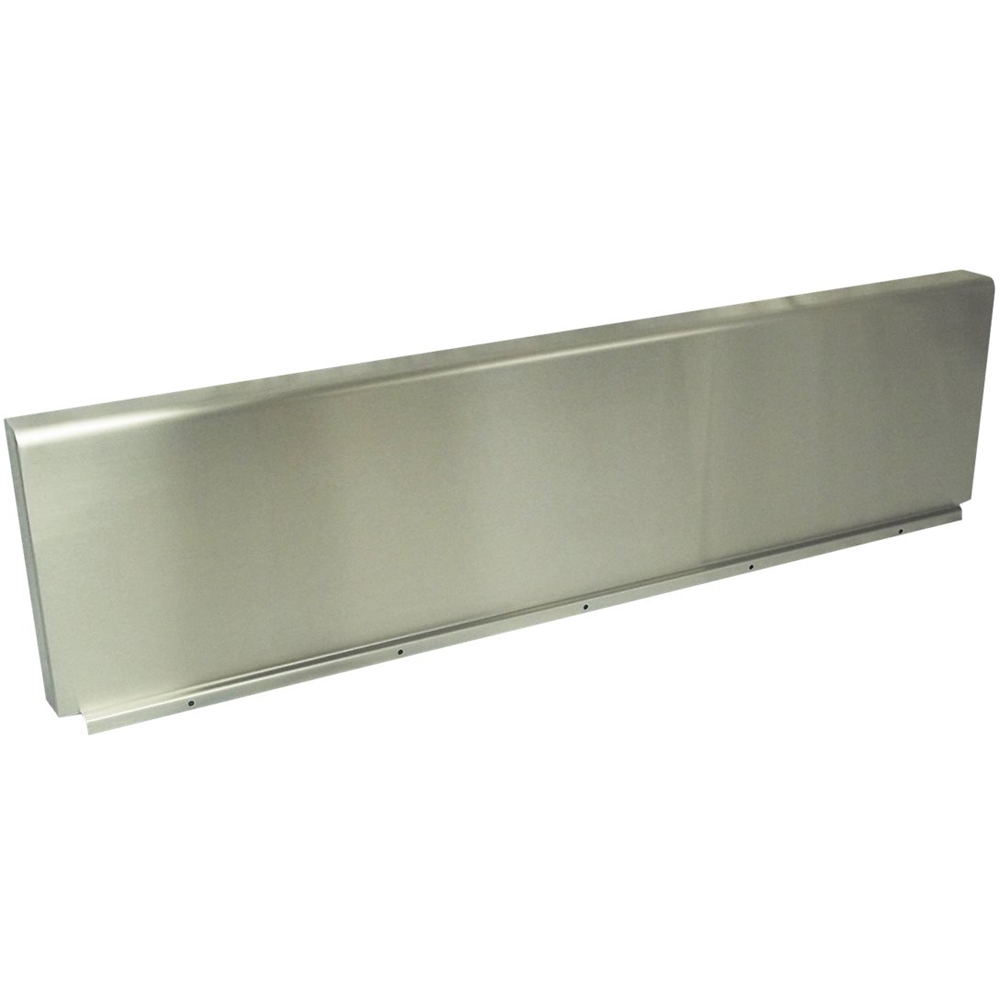 Left View: Backguard for Select Dacor 48" Ranges - Stainless steel
