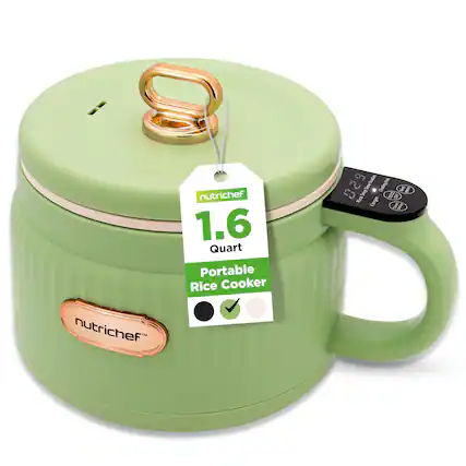 nutrichef 1.6 Quart Portable Rice Cooker 9 Reodon $ 620 2 RiceSoupSteelodes Tou A Calda g E 0 Riuce Congme 1 I nutrichef