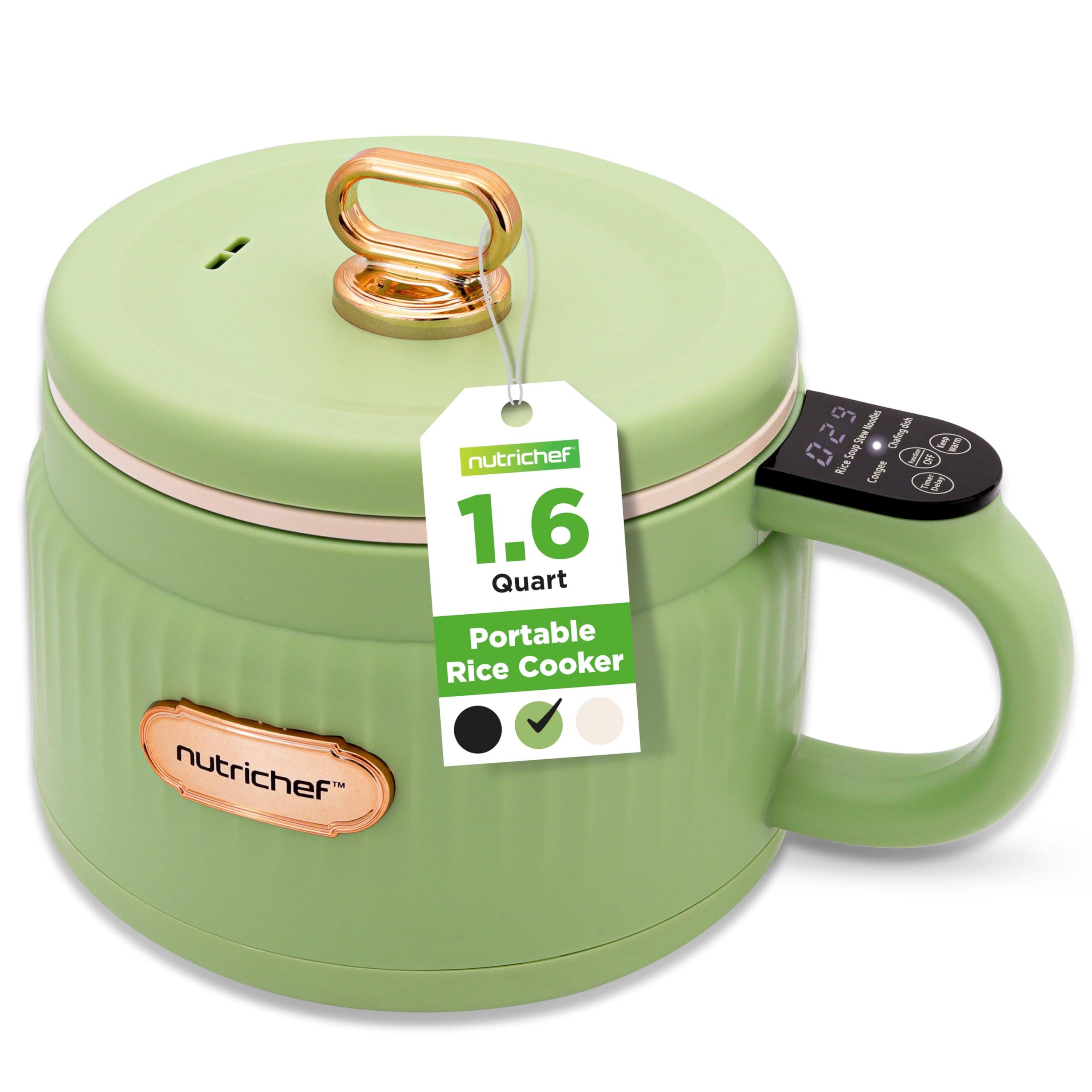 nutrichef 1.6 Quart Portable Rice Cooker 9 Reodon $ 620 2 RiceSoupSteelodes Tou A Calda g E 0 Riuce  Congme 1 I nutrichef