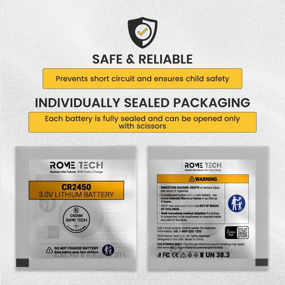 RomeTech Replacement CMOS Coin Cell Battery CR2450 5 Pack - Best Buy