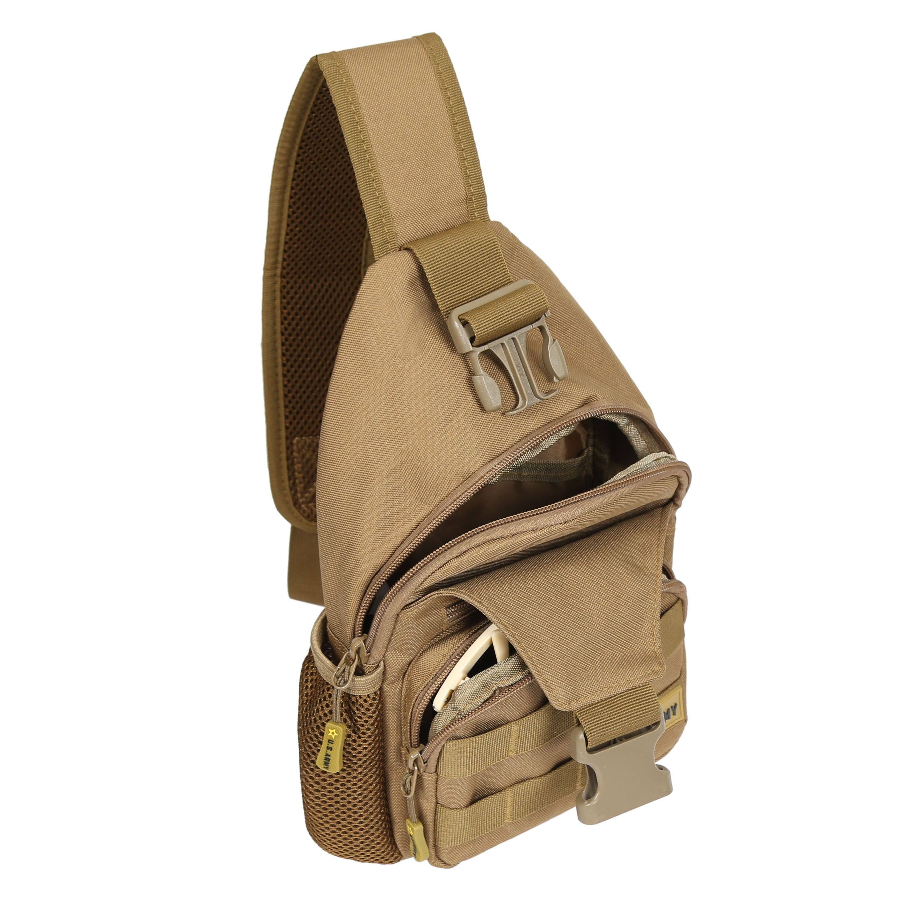 Alt View 4. US Army - DELTA High Performance Tactical Sling Bag - COYOTE.