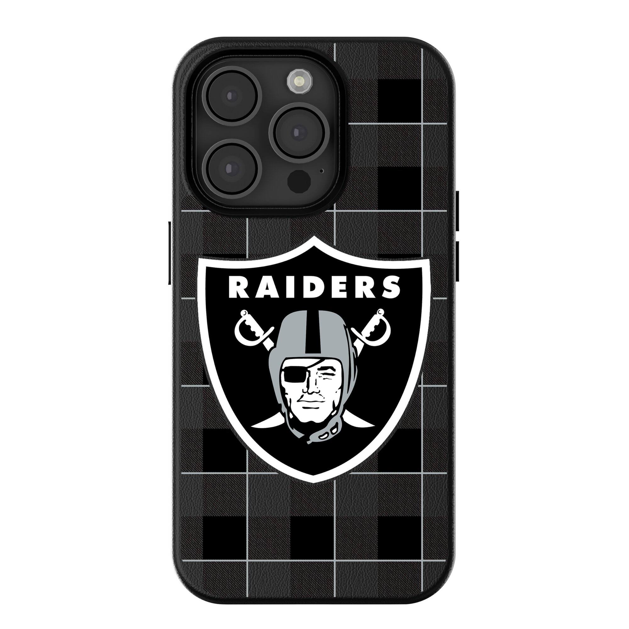 Keyscaper - NFL - Las Vegas Raiders Plaid Magnetic Bump iPhone Case - 15 Pro - Black price history on PriceWatchPro