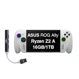 ROG Xbox Ally Handheld 7 Display (Ryzen Z2 A, 16GB, 1TB SSD, AMD RDNA 2 Graphics, Fingerprint, Win 11 Home) w/USB Hub