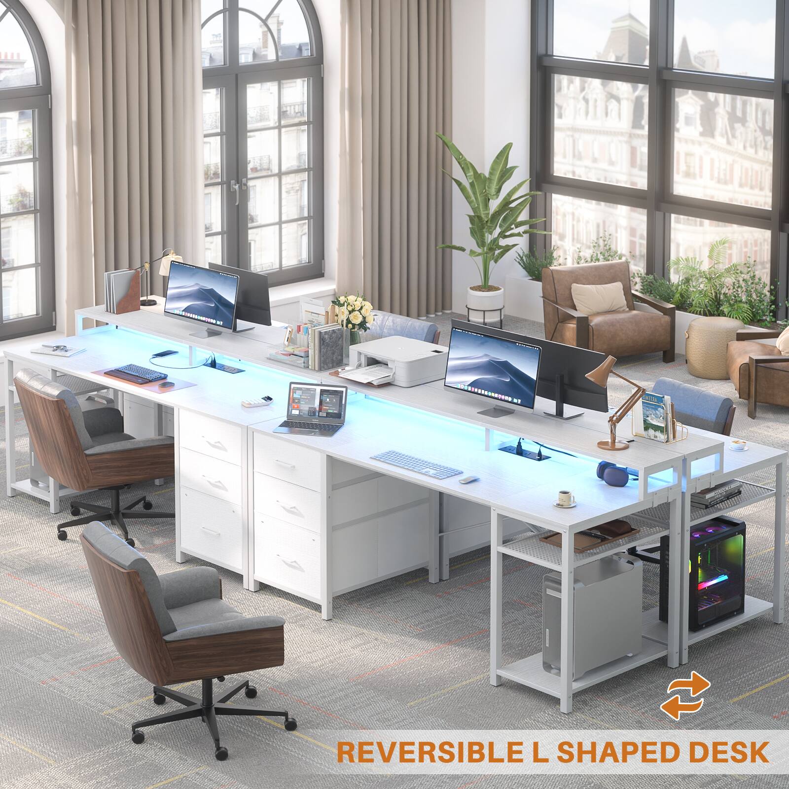 REVERSIBLE L SHAPED DESK