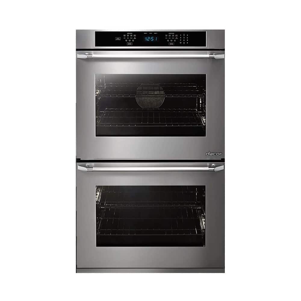 Front. Dacor - Distinctive 29.9" Built-In Double Electric Convection Wall Oven - Stainless steel.