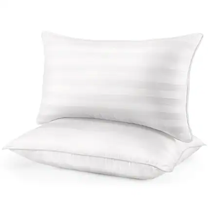 Front. COQOOL - Queen Size Pillows Set of 2 - Luxury Hotel Bed Pillows for Sleeping - White.