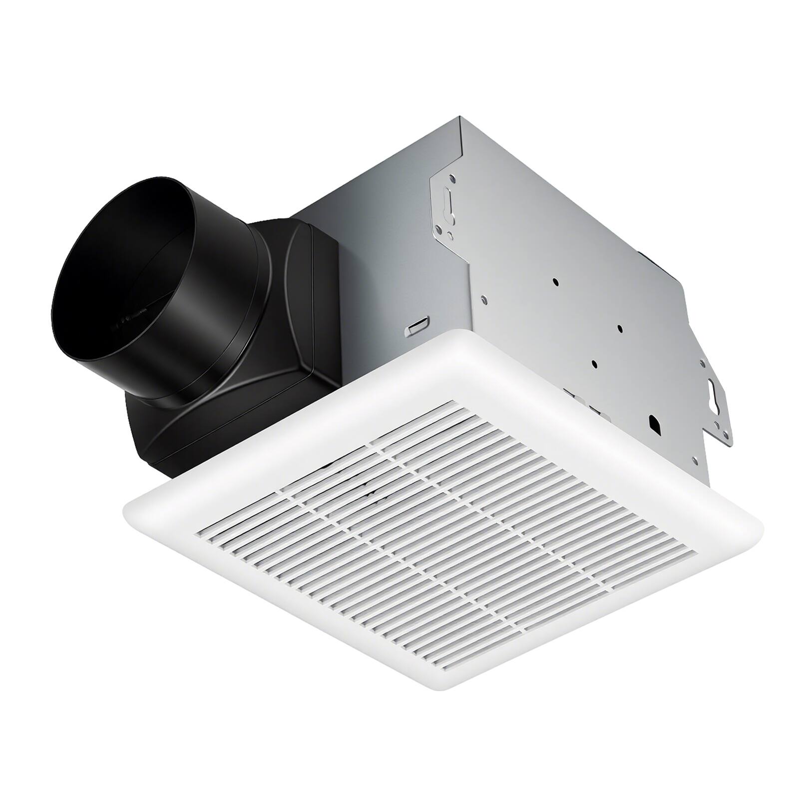 Alt View 9. Gymax - Gymax 80 CFM 1.5 Sones Quiet room Exhaust Fan w/Galvanized Housing&4'' Duct for 90 Sq.Ft - White.