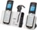 Left. VTech - DS6671-3 DECT 6.0 Bluetooth Connect to Cell® Expandable Cordless Phone, 2 Handsets and 1 Cordless Headset - Black/Silver.
