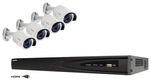 Front Standard. Lorex - VANTAGE 4-Channel, 4-Camera High-Definition Indoor/Outdoor Security System.