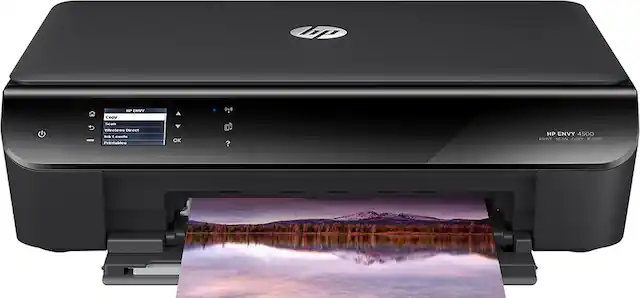 Front. HP - Envy 4500 Wireless e-All-in-One Instant Ink Ready Printer - Black.