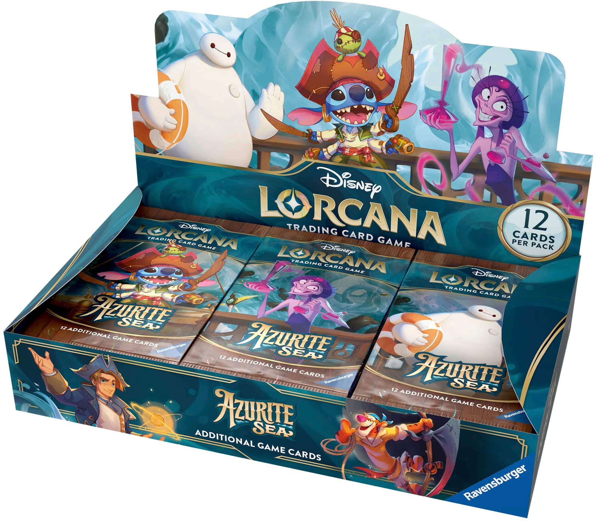 Disney - Lorcana: Azurite Sea Booster Box - 24 Packs (288 Lorcana Cards) - Front_Zoom