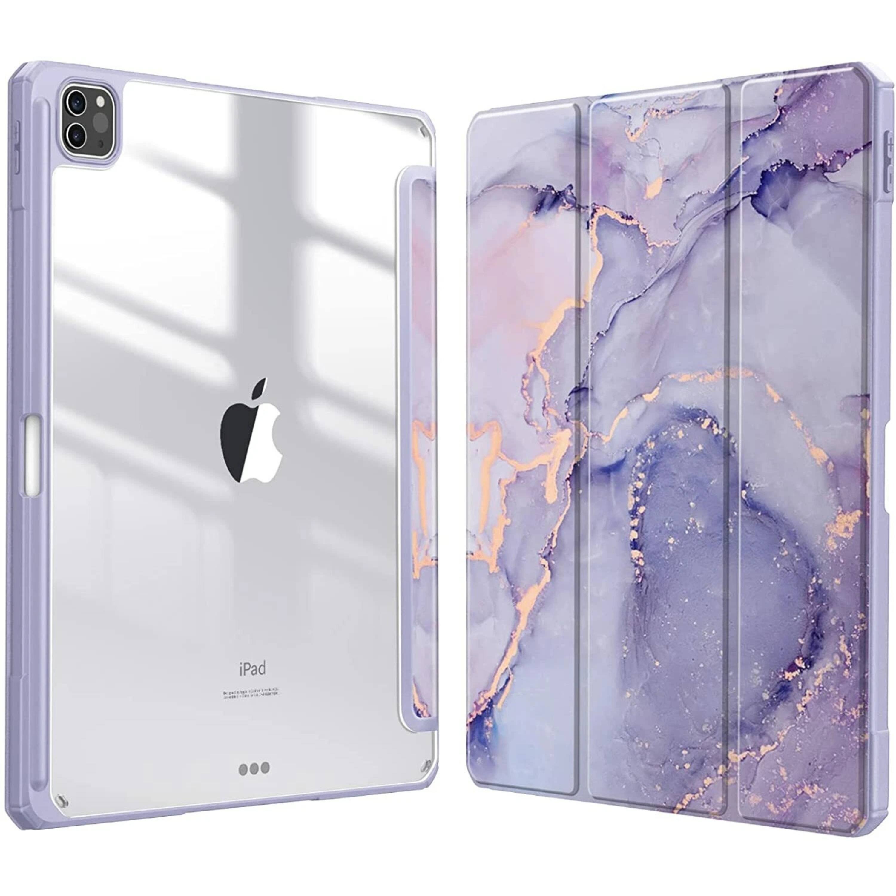 Kitcheniva - Slim Shockproof Stand Case For iPad Pro 12.9 Inch 6th 5th And 4th Generation - Lilac Marble