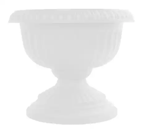 Front. Bloem - Casper White 18" - Grecian Urn Planter.