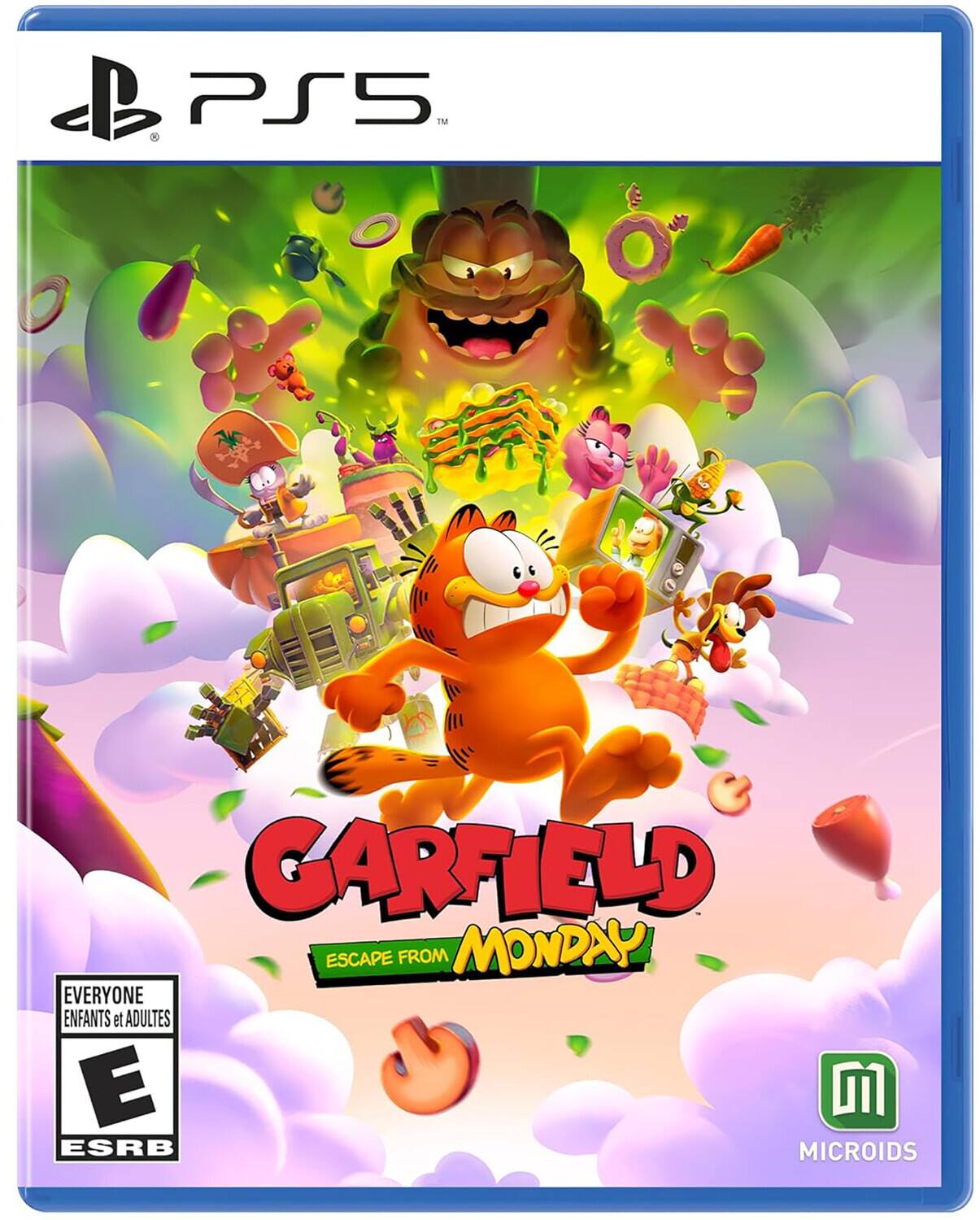 db PS5™  
GARFIELD ESCAPE FROM MONDAY  
EVERYONE ENFANTS et ADULTES E GM ESRB MICROIDS - E (Everyone)