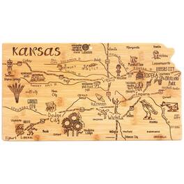 Totally Bamboo - Destination Kansas Cutting Board, 16-3/4" x 9-1/4"