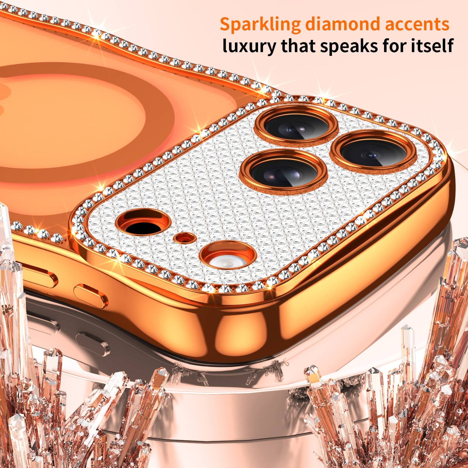 Sparkling diamond accents luxury that speaks for itself