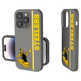 Keyscaper - NFL - Pittsburgh Steelers Throwback Logo iPhone Soft Touch Case - 14 - Gray