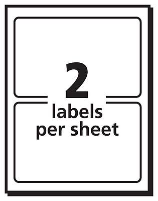 2 labels per sheet