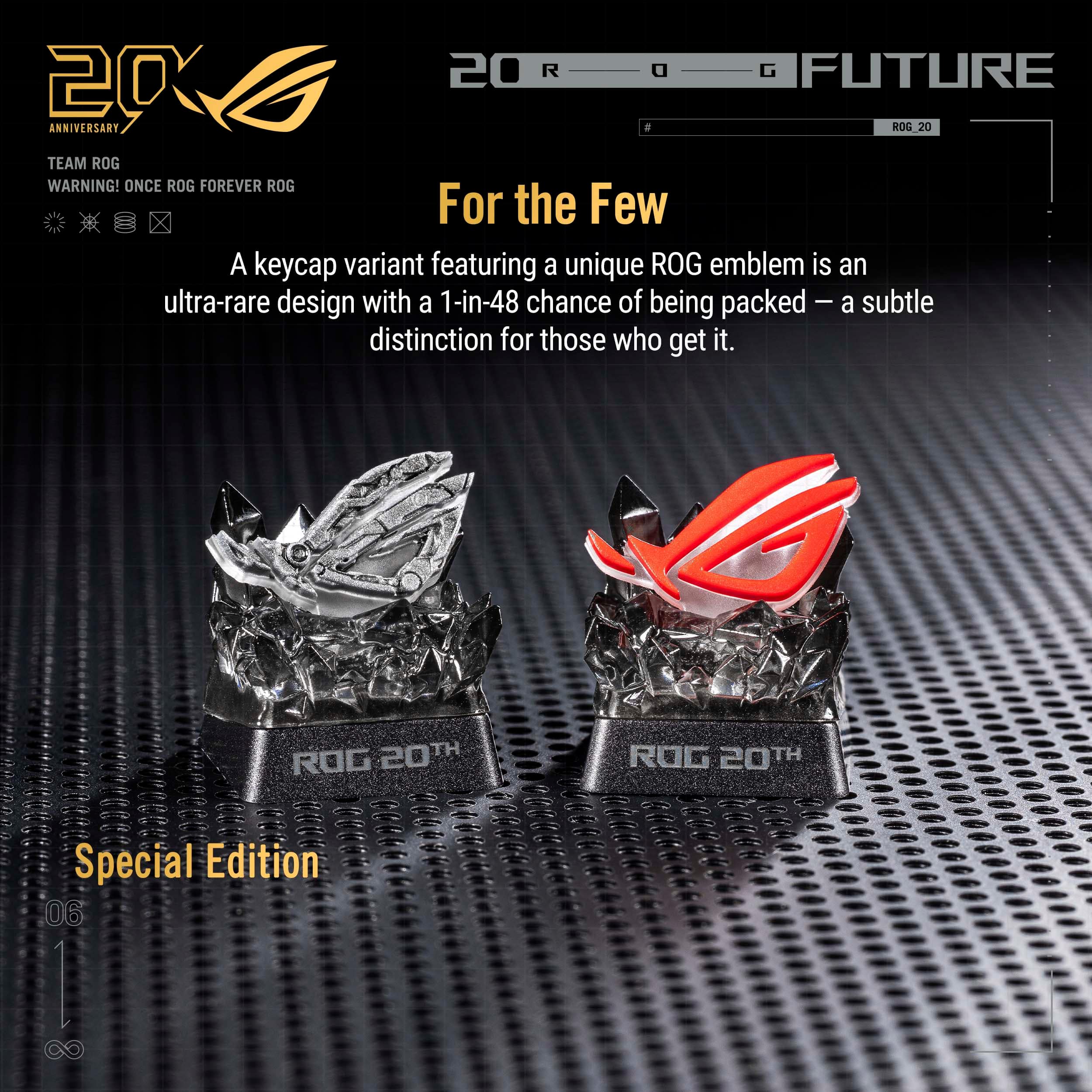 ASUS ROG 20th Edition Keycap Blind Box (1 Pack) Styles May Vary