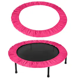 Unique Bargains - Trampoline Spring Cover, Round Small Trampoline Safety Pad, 8 Holes, 48in Oxford Cloth for Indoor/Home/Fitness - Rose Red