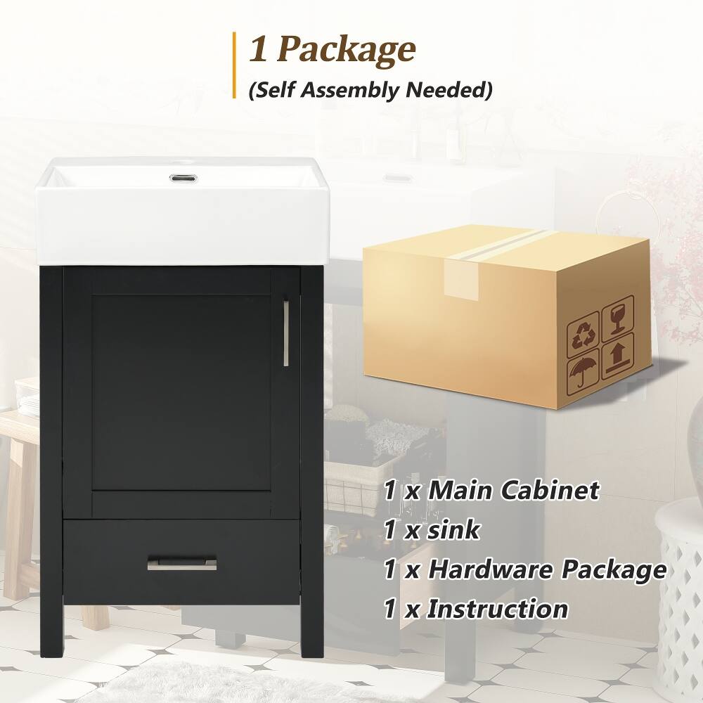 1 Package (Self Assembly Needed)

1 x Main Cabinet
1 x Sink
1 x Hardware Package
1 x Instruction