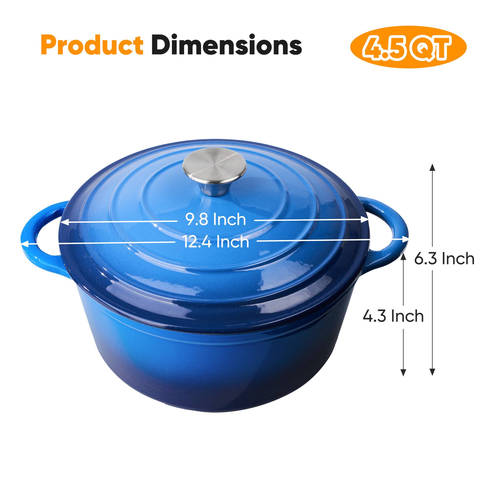 Product Dimensions  
4.5 QT  
9.8 Inch  
12.4 Inch  
6.3 Inch  
4.3 Inch