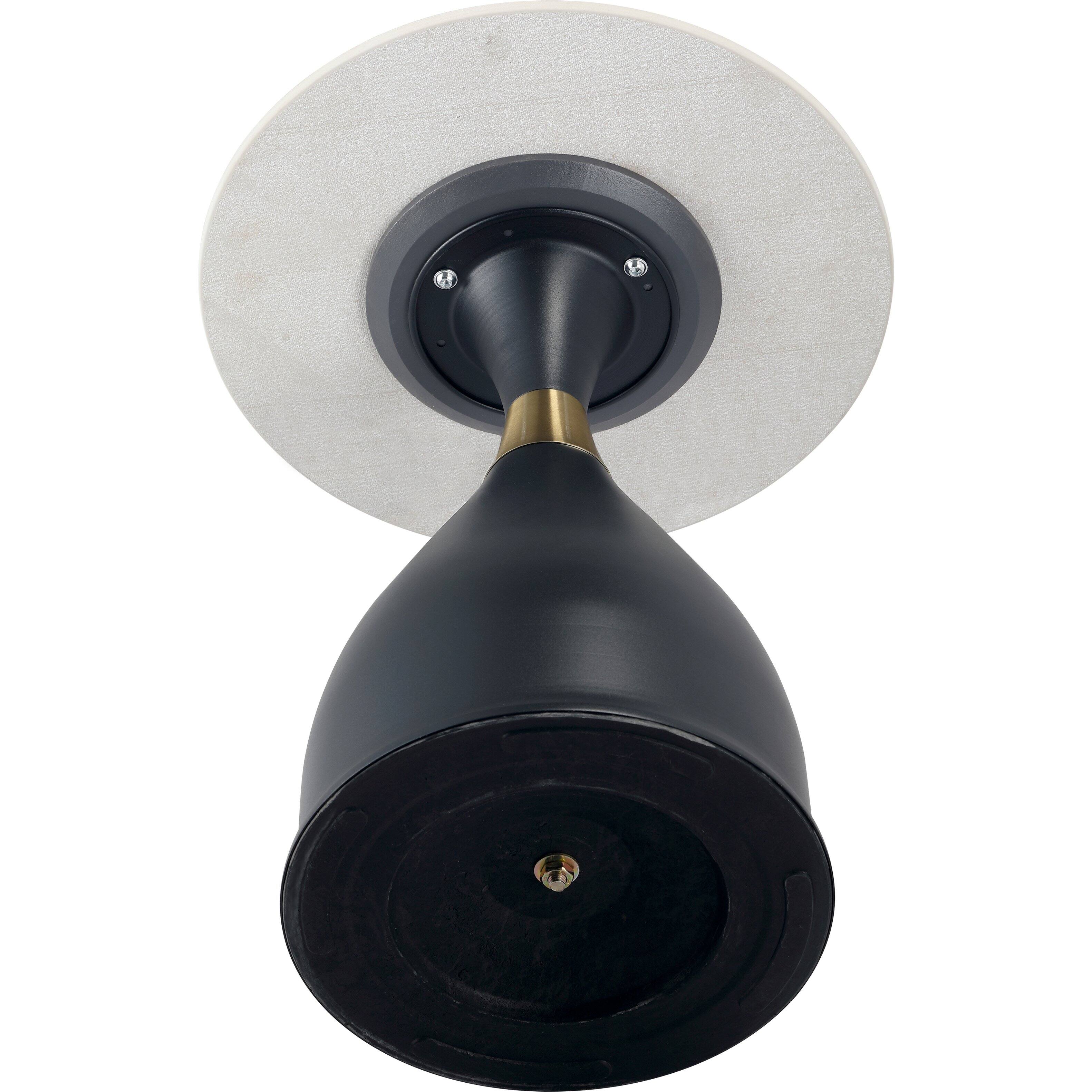 Alt View 9. LeisureMod - Bento Round Sintered Stone Side Table with Pedestal Steel Base for Home/Office - Black.