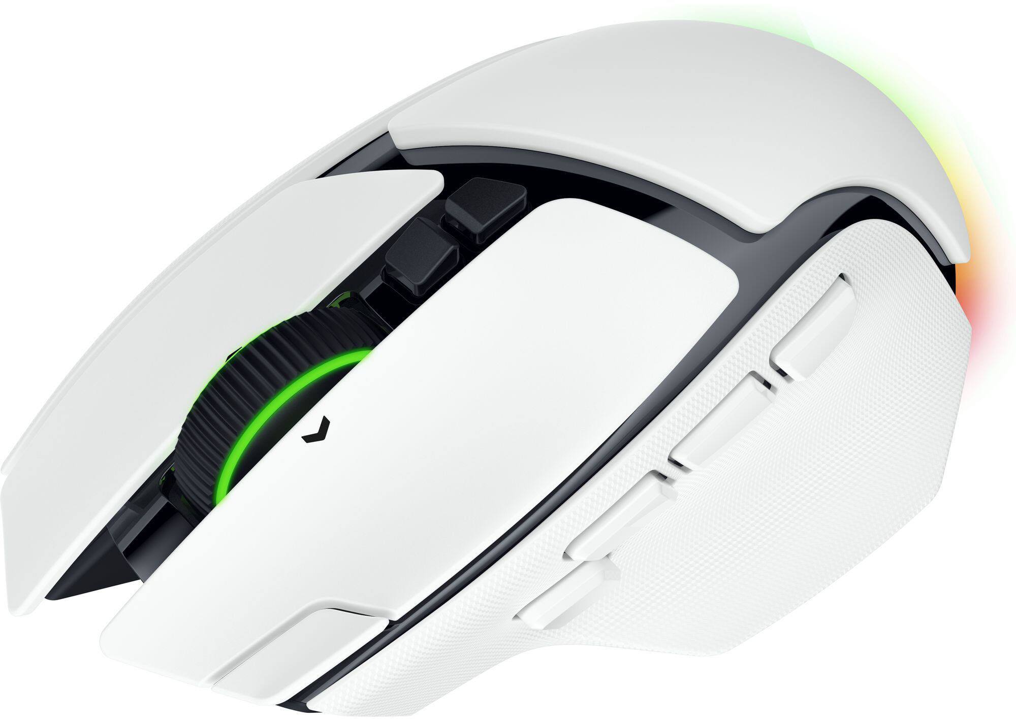 Alt View 8. Razer - Basilisk V4 Pro Ergonomic Gaming Mouse with 8000 Hz Polling and Chroma RGB - White.