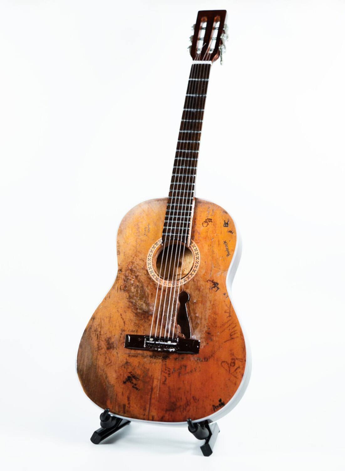 Alt View 1. PopMarket - The Mini Axe - Willie Nelson - Trigger - Mini Guitar Replica Collectible   - COLLECTIBLES - Multicolor.