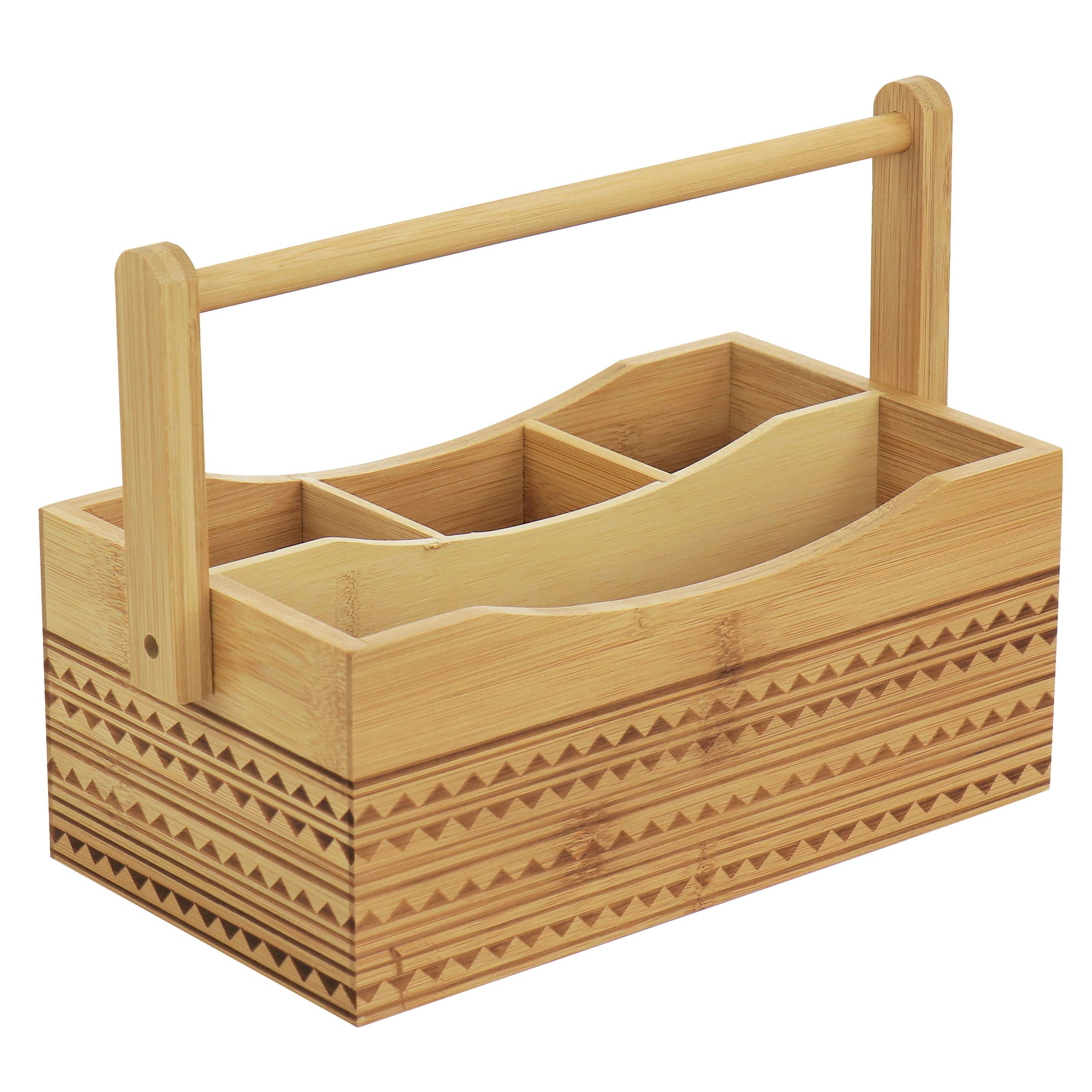 Gibson - Home Sadler 11 Inch Portable Utensil Caddy - Brown