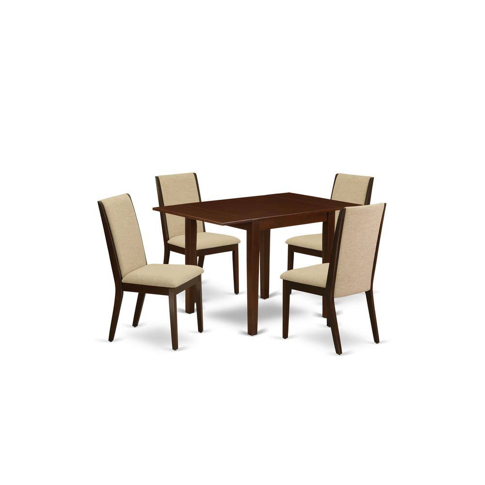 Left. East West Furniture - Dining Room Set Mahogany - Brown.