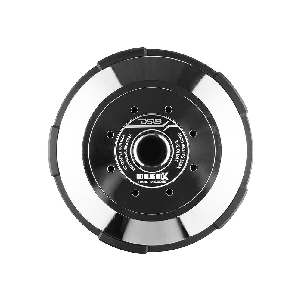 D518 HIGH SUBWOOFER 2+2 6000 COMPETITION EXCURSION OHMS WATTS 15" MAX HOOLIGANX HOOL-X15.2DHE