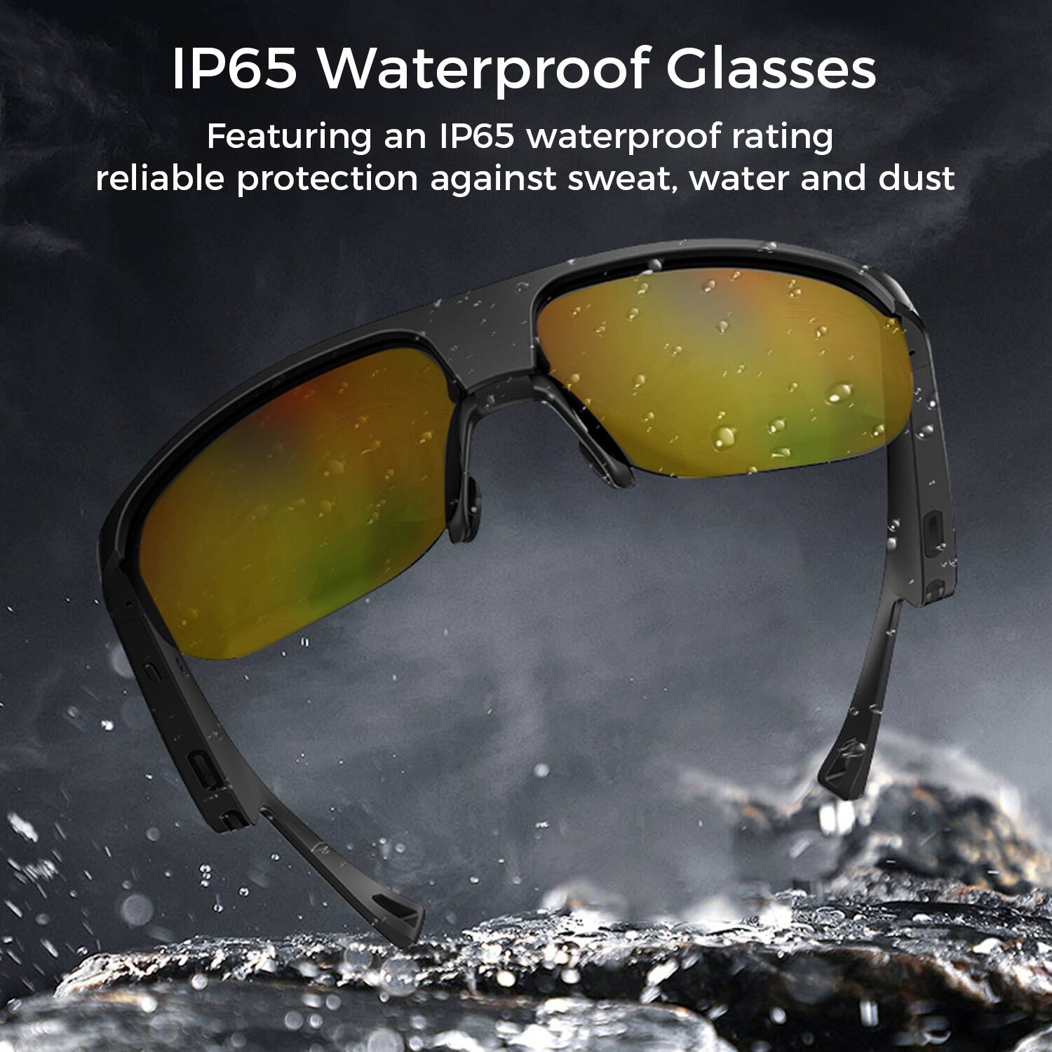 IP65 Waterproof Glasses

Featuring an IP65 waterproof rating, reliable protection against sweat, water, and dust