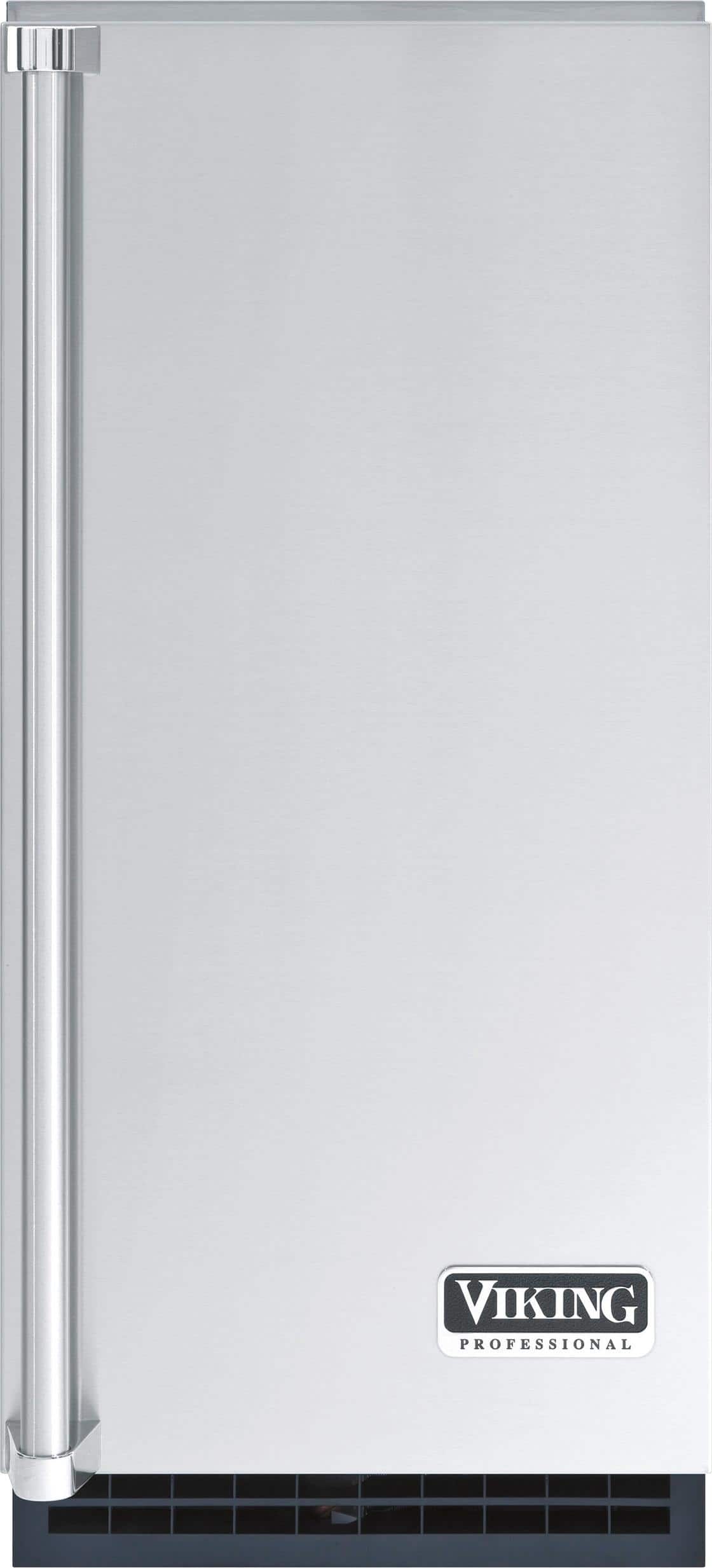 Front. Viking - 15" Clear Ice Machine with Drain Pump.